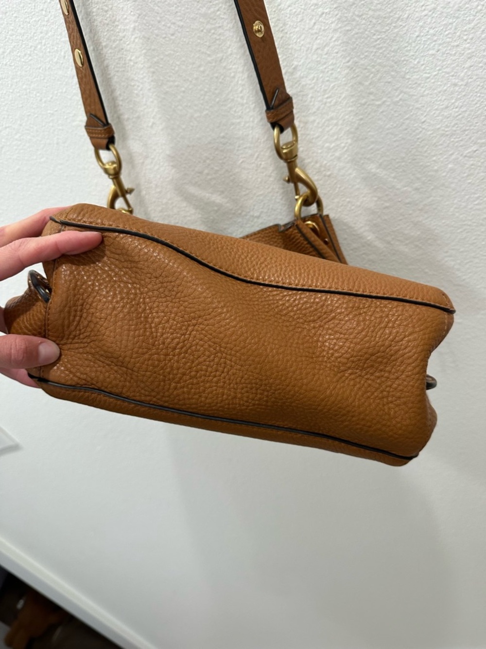 Rebecca Minkoff Darren Shoulder Bag Caramello VGUC tan leather crossbody purse - Picture 7 of 12